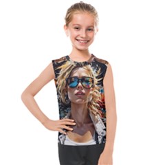 Colorful Model Kids  Mesh Tank Top