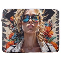 Colorful Model 17  Vertical Laptop Sleeve Case With Pocket