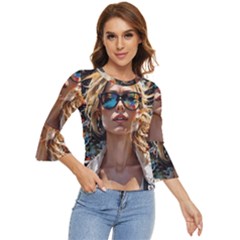 Colorful Model Bell Sleeve Top