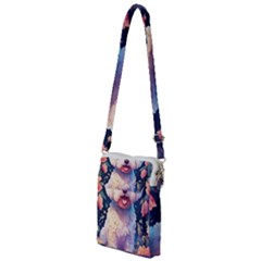 Cute Puppy With Flowers Multi Function Travel Bag by Sparkle