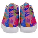 Pink And Blue Floral Kids  Mid-Top Canvas Sneakers View4