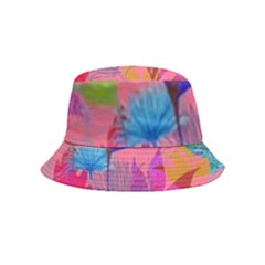 Pink And Blue Floral Bucket Hat (kids) by Sparkle