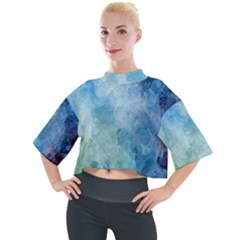 Watercolor Painting Texture, Watercolor Background, Multi-color Abstract Painting, Blue, Watercolor  Mock Neck T-shirt by shoopshirt