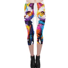 Wild cat Capri Leggings 