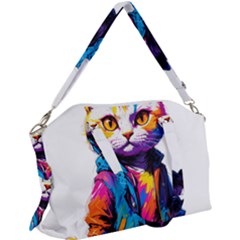 Wild cat Canvas Crossbody Bag