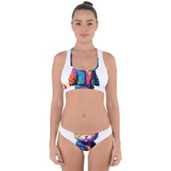 Wild cat Cross Back Hipster Bikini Set