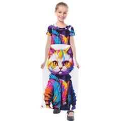 Wild Cat Kids  Short Sleeve Maxi Dress