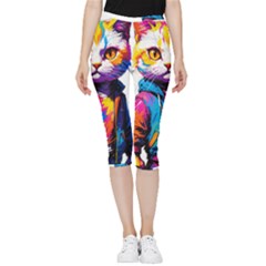 Wild cat Inside Out Lightweight Velour Capri Leggings 