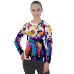 Wild cat Women s Long Sleeve Raglan T-Shirt