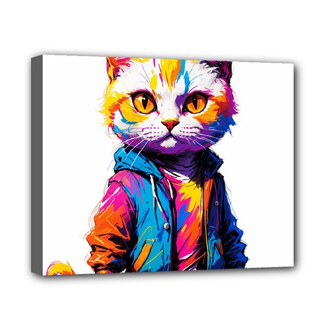 Wild Cat Canvas 10  X 8  (stretched)