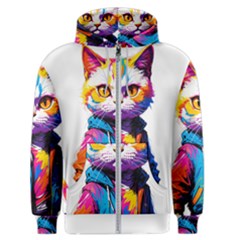 Wild Cat Men s Zipper Hoodie by Sosodesigns19