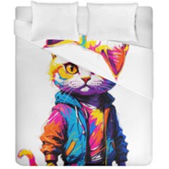 Wild Cat Duvet Cover Double Side (california King Size) by Sosodesigns19