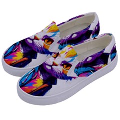 Wild Cat Kids  Canvas Slip Ons by Sosodesigns19