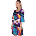 Wild cat Velour Kimono Dress View2