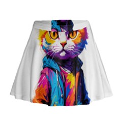 Wild Cat Mini Flare Skirt