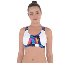 Wild Cat Cross String Back Sports Bra by Sosodesigns19