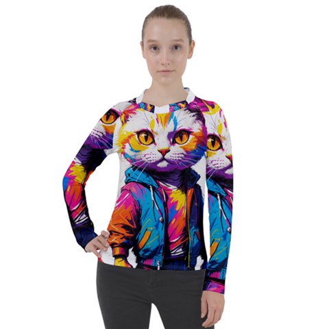 Wild Cat Women s Pique Long Sleeve T-shirt by Sosodesigns19