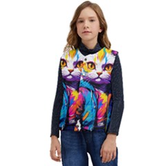 Wild Cat Kid s Button Up Puffer Vest	