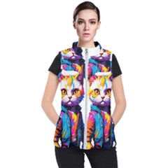 Wild Cat Women s Puffer Vest by Sosodesigns19