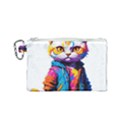 Wild cat Canvas Cosmetic Bag (Small) View1