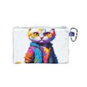 Wild cat Canvas Cosmetic Bag (Small) View2