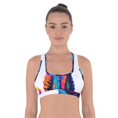 Wild Cat Cross Back Sports Bra by Sosodesigns19