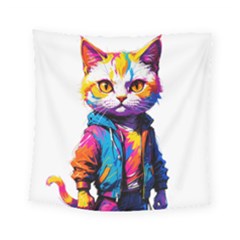 Wild Cat Square Tapestry (small)