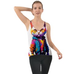 Wild Cat Chiffon Cami by Sosodesigns19