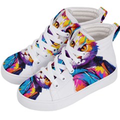 Wild Cat Kids  Hi-top Skate Sneakers by Sosodesigns19