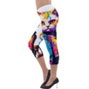 Wild cat Lightweight Velour Capri Leggings  View3