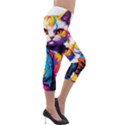 Wild cat Lightweight Velour Capri Leggings  View4