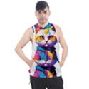 Wild cat Men s Sleeveless Hoodie View1