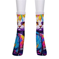 Wild Cat Crew Socks by Sosodesigns19