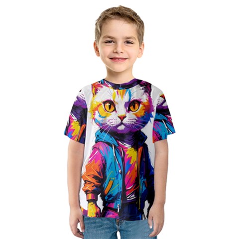 Wild Cat Kids  Sport Mesh T-shirt by Sosodesigns19