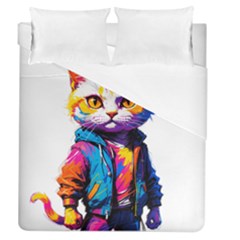 Wild Cat Duvet Cover (queen Size) by Sosodesigns19