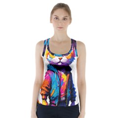 Wild Cat Racer Back Sports Top by Sosodesigns19