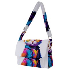 Wild Cat Full Print Messenger Bag (l)