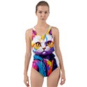 Wild cat Cut-Out Back One Piece Swimsuit View1