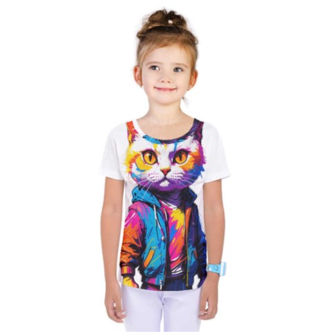 Wild Cat Kids  One Piece T-shirt by Sosodesigns19