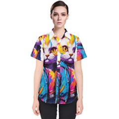 Wild Cat Women s Short Sleeve Shirt