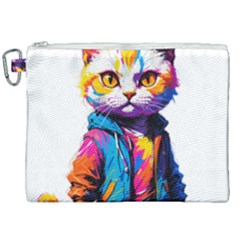 Wild Cat Canvas Cosmetic Bag (xxl)