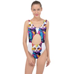 Wild Cat Center Cut Out Swimsuit