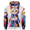 Wild cat Men s Zipper Hoodie View1