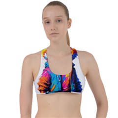 Wild Cat Criss Cross Racerback Sports Bra by Sosodesigns19