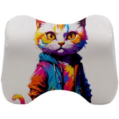 Wild Cat Head Support Cushion by Sosodesigns19