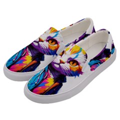 Wild Cat Men s Canvas Slip Ons by Sosodesigns19