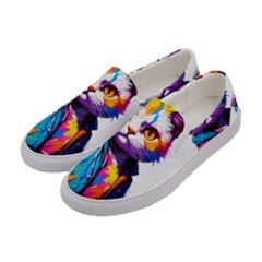 Wild Cat Women s Canvas Slip Ons by Sosodesigns19