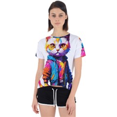 Wild Cat Open Back Sport T-shirt by Sosodesigns19