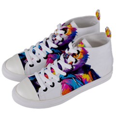 Wild Cat Women s Mid-top Canvas Sneakers by Sosodesigns19