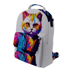 Wild Cat Flap Pocket Backpack (large) by Sosodesigns19